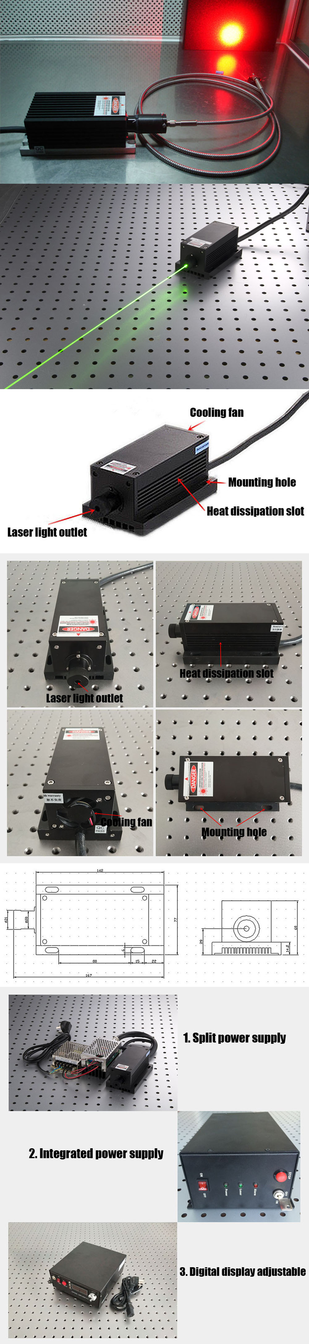 Módulo láser verde DPSS de 532nm